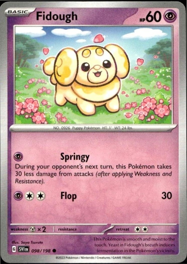 2023 Pokémon Scarlet & Violet Fidough #098/198 trading card
