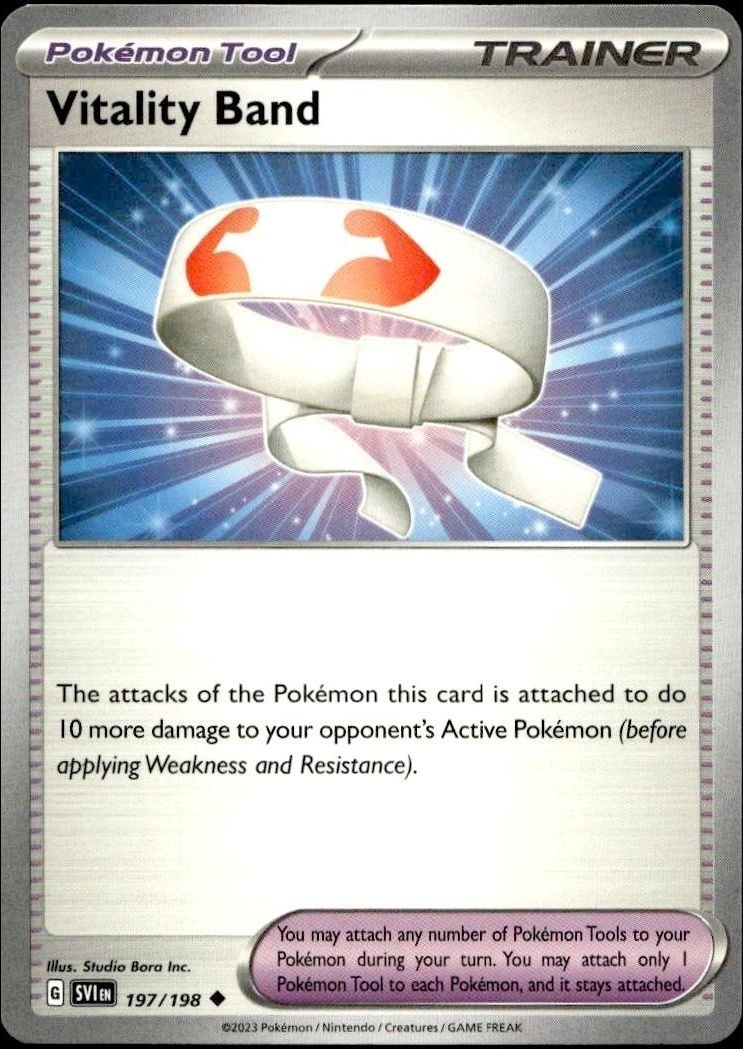 2023 Pokémon Scarlet & Violet Vitality Band #197/198 trading card