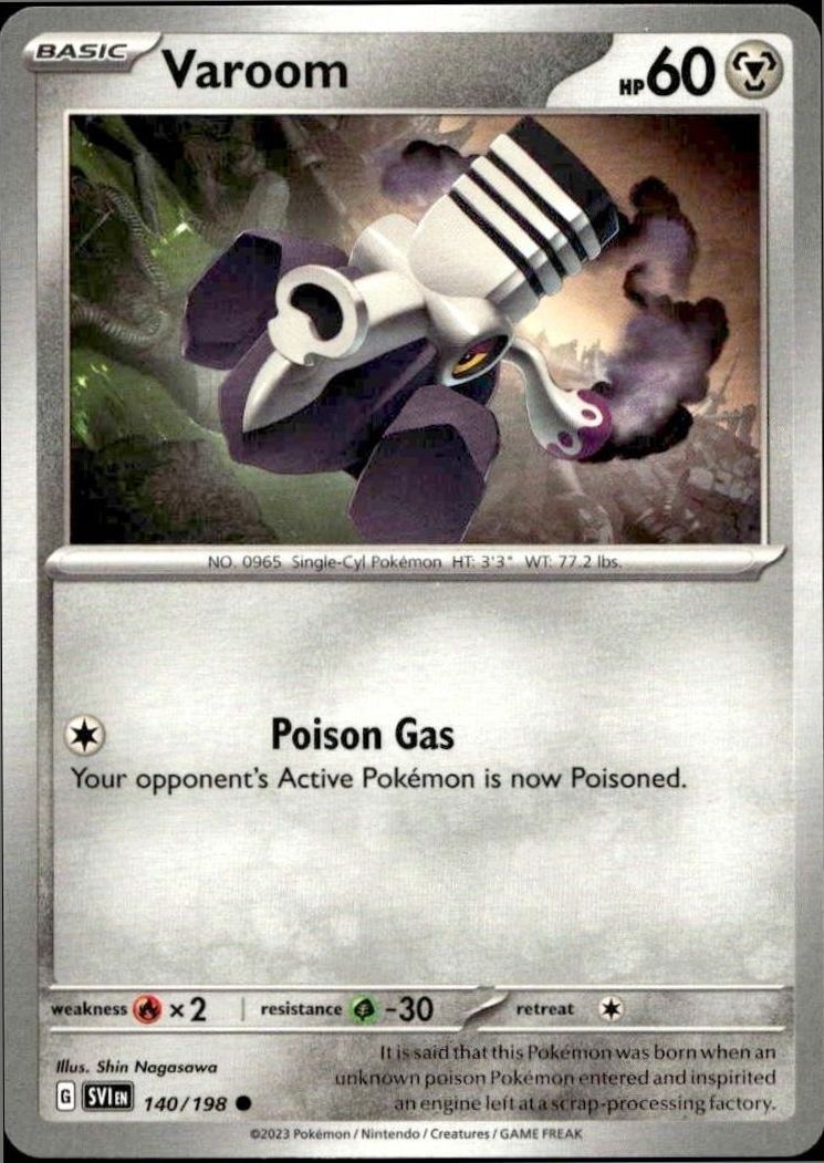2023 Pokémon Scarlet & Violet Varoom #140/198 trading card