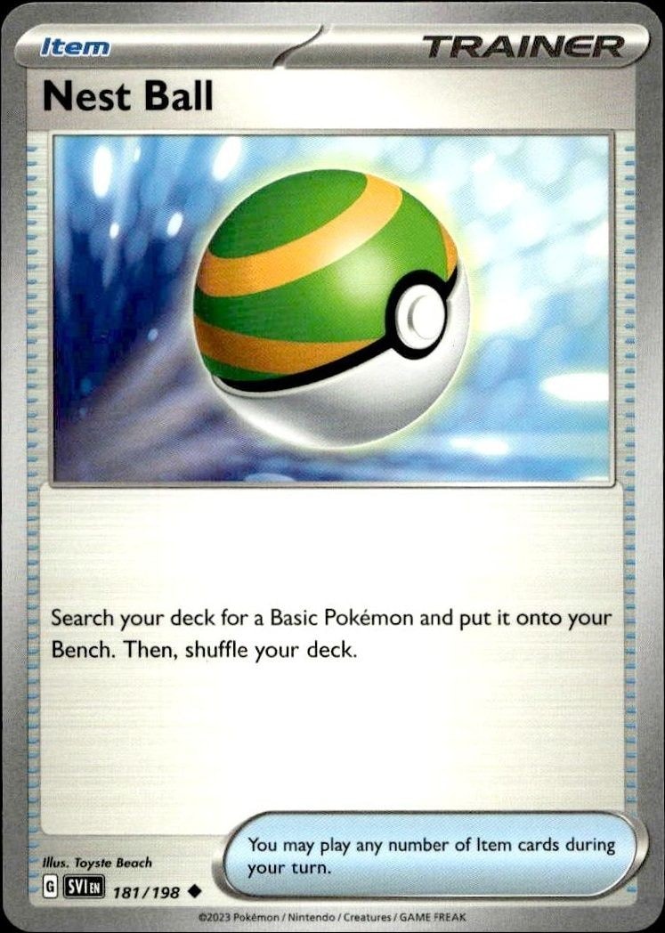 2023 Pokémon Scarlet & Violet Nest Ball #181/198 trading card