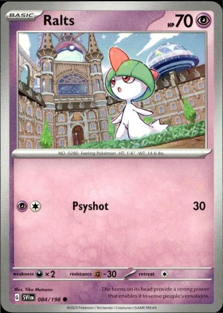 2023 Pokémon Scarlet & Violet Ralts #084/198 trading card