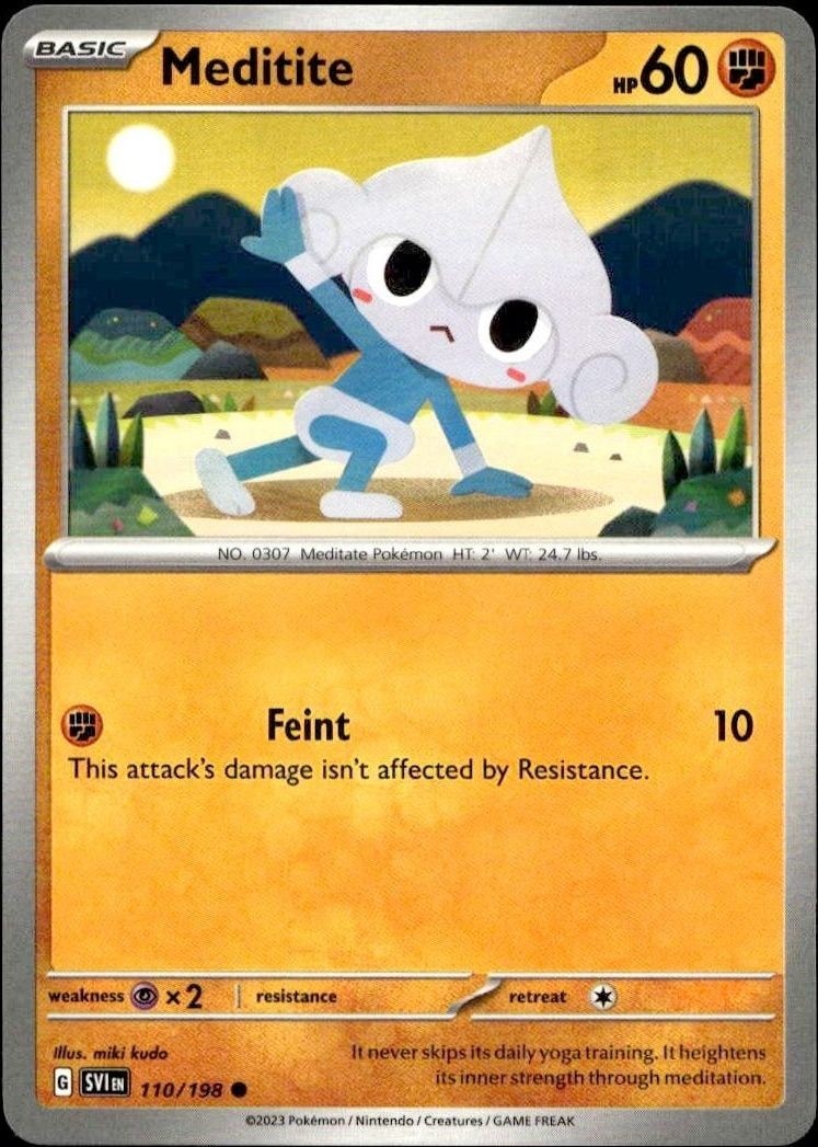 2023 Pokémon Scarlet & Violet Meditite #110/198 trading card