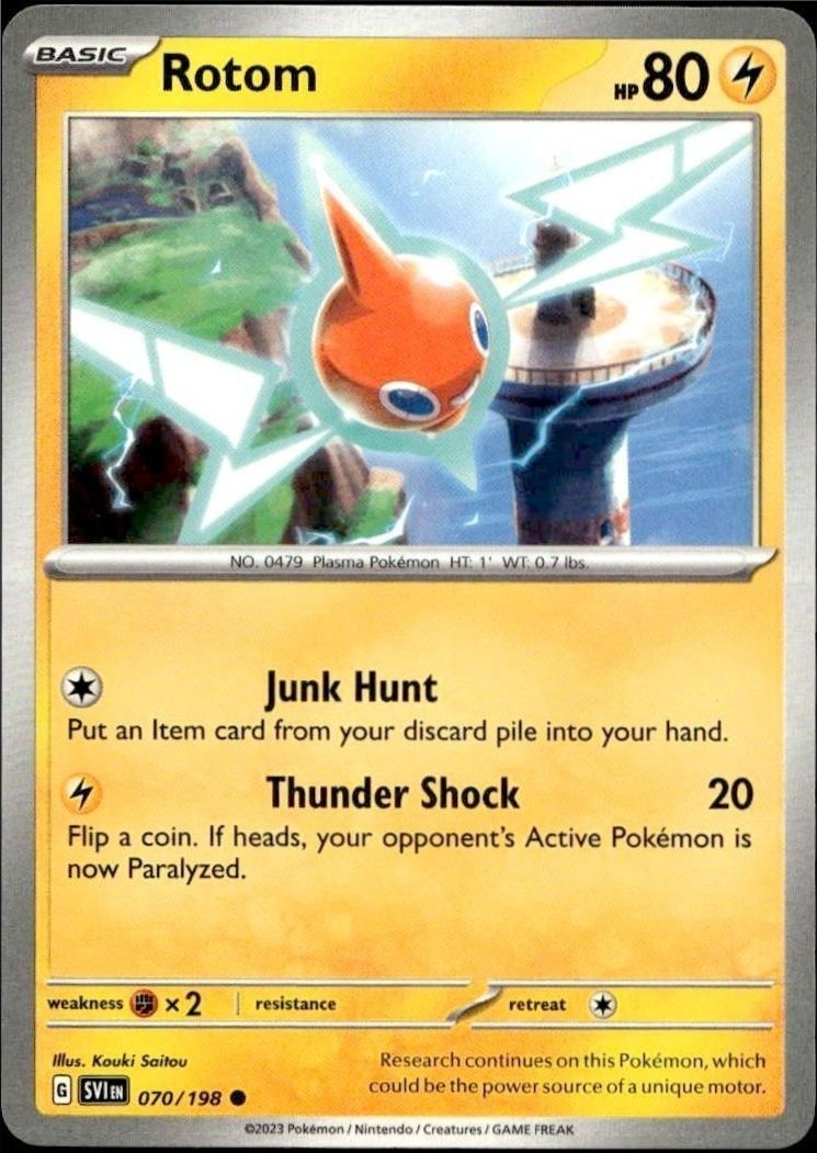 2023 Pokémon Scarlet & Violet Rotom #070/198 trading card