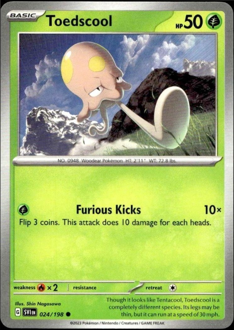 2023 Pokémon Scarlet & Violet Toedscool #024/198 trading card