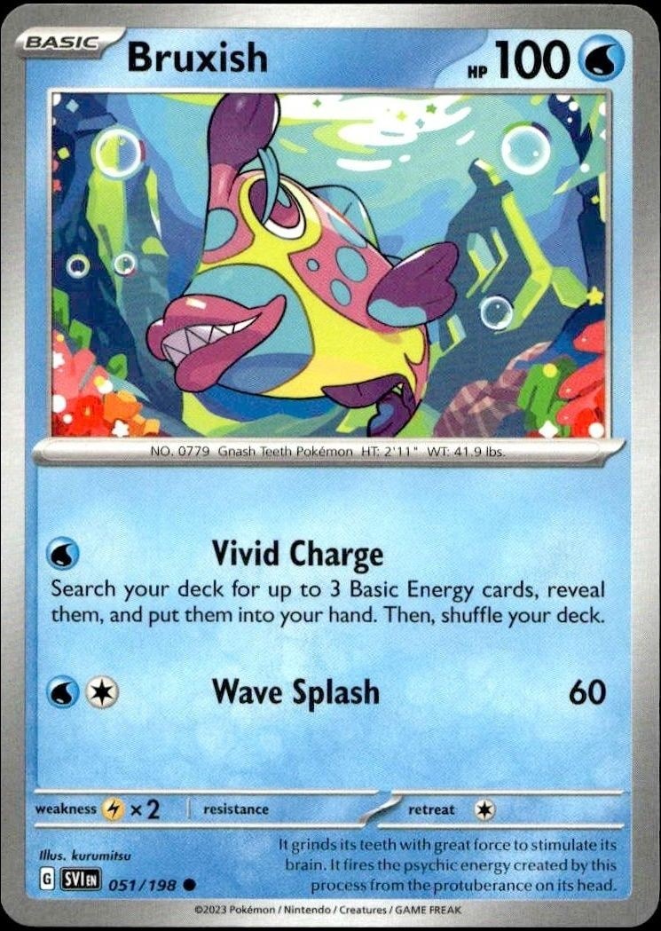 2023 Pokémon Scarlet & Violet Bruxish #051/198 trading card