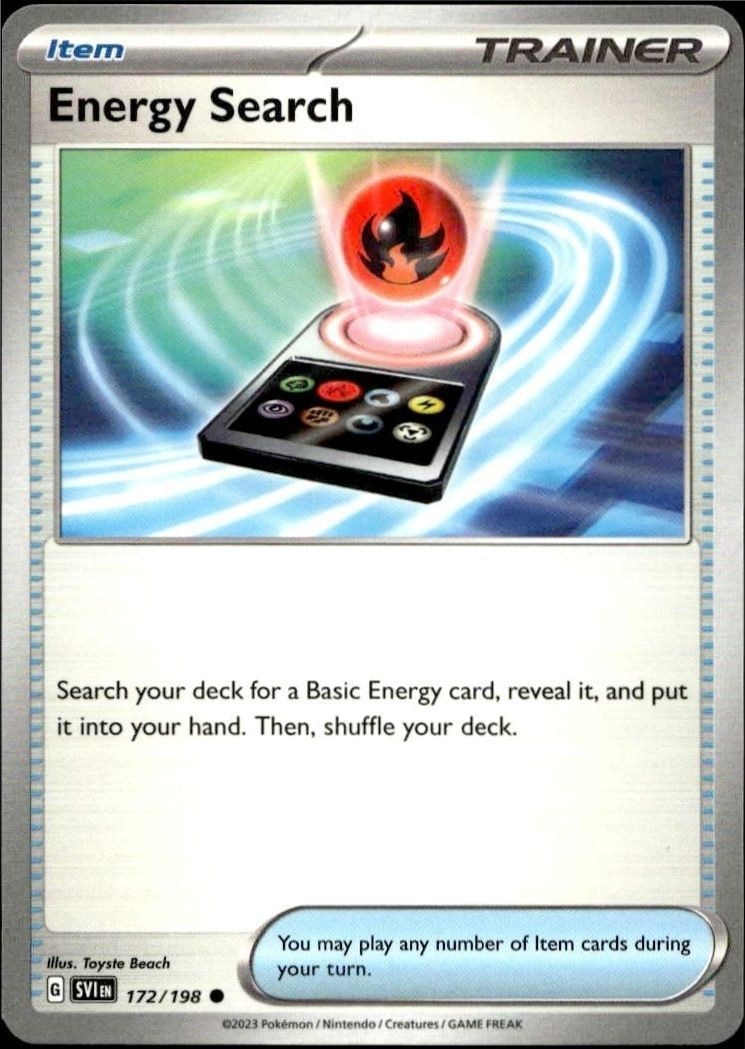 2023 Pokémon Scarlet & Violet Energy Search #172/198 trading card