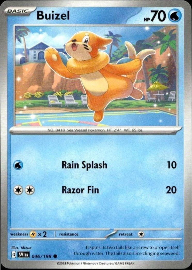 2023 Pokémon Scarlet & Violet Buizel #046/198 trading card