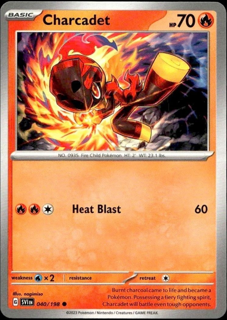 2023 Pokémon Scarlet & Violet Charcadet #040/198 trading card