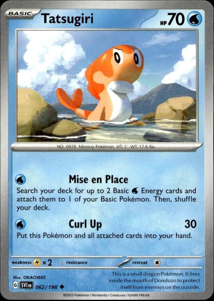 2023 Pokémon Scarlet & Violet Tatsugiri #062/198 trading card