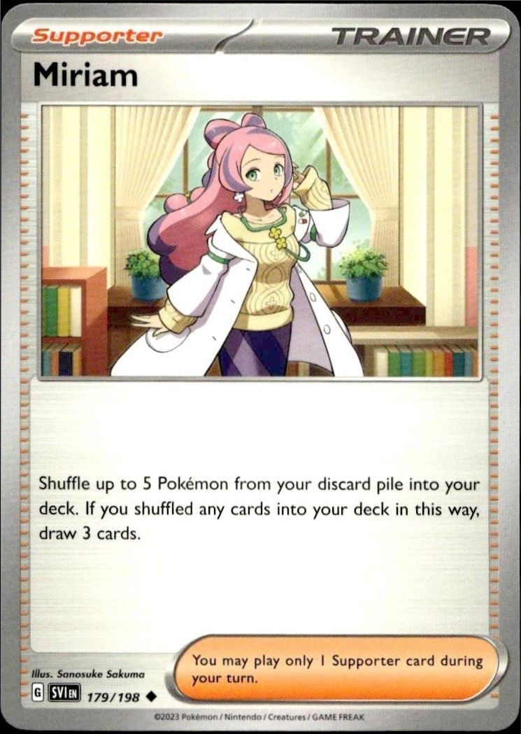 2023 Pokémon Scarlet & Violet Miriam #179/198 trading card