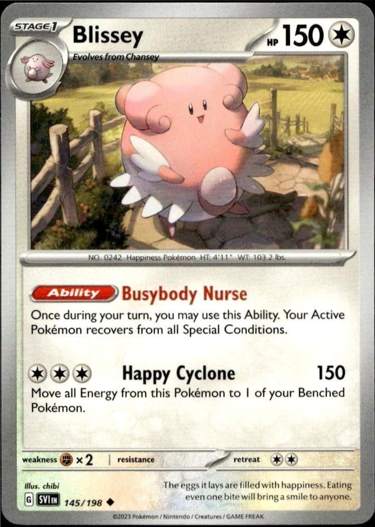 2023 Pokémon Scarlet & Violet Blissey #145/198 trading card