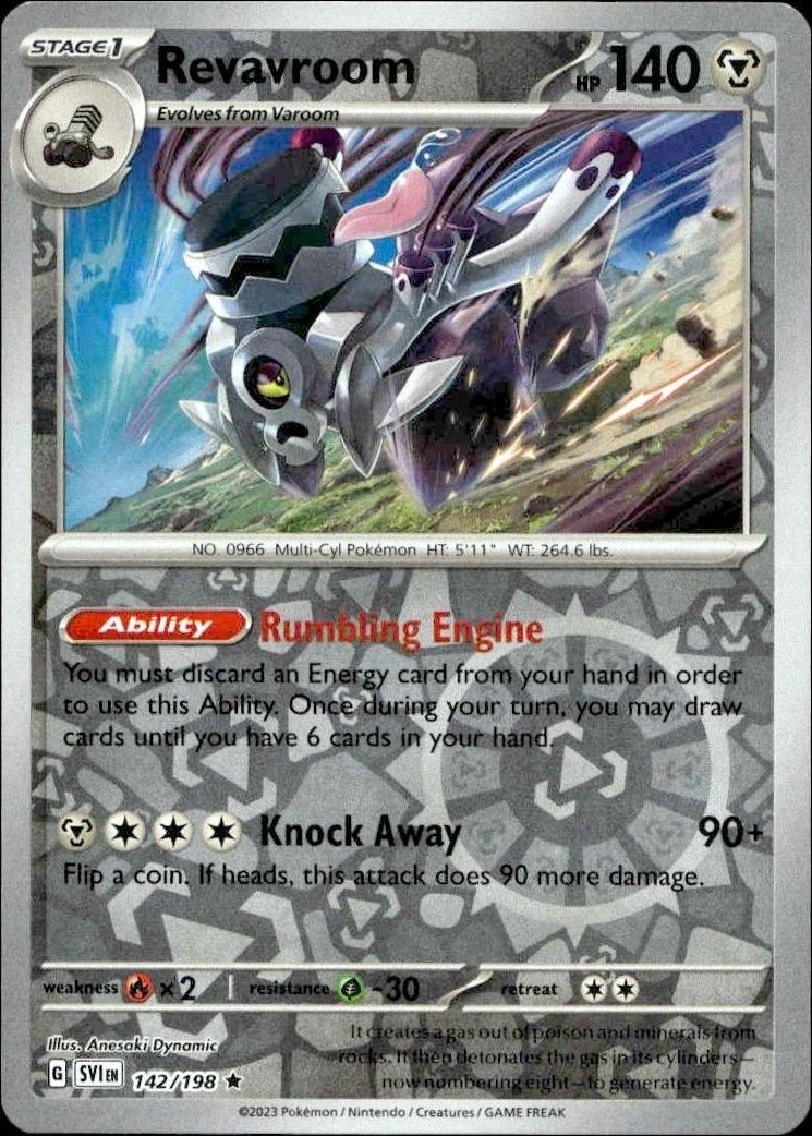 2023 Pokémon Scarlet & Violet Revavroom #142/198 trading card