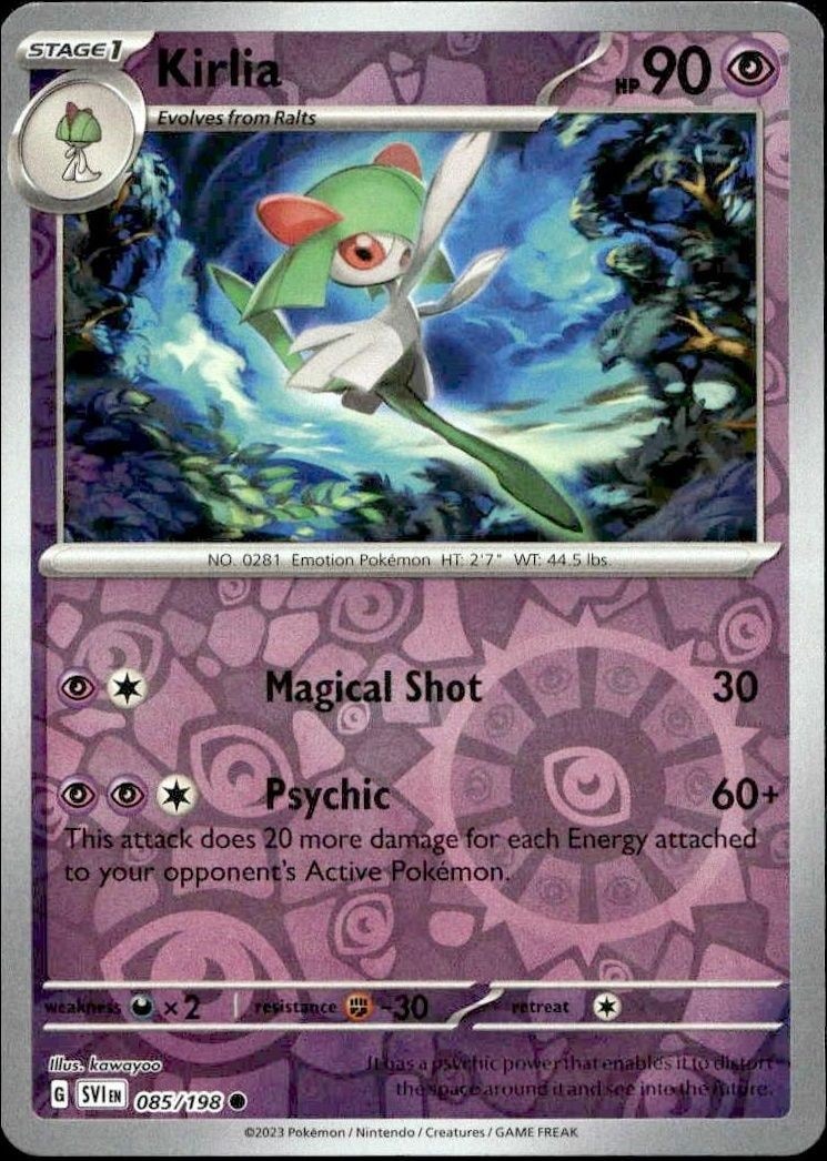 2023 Pokémon Scarlet & Violet Kirlia #085/198 Pokémon card front