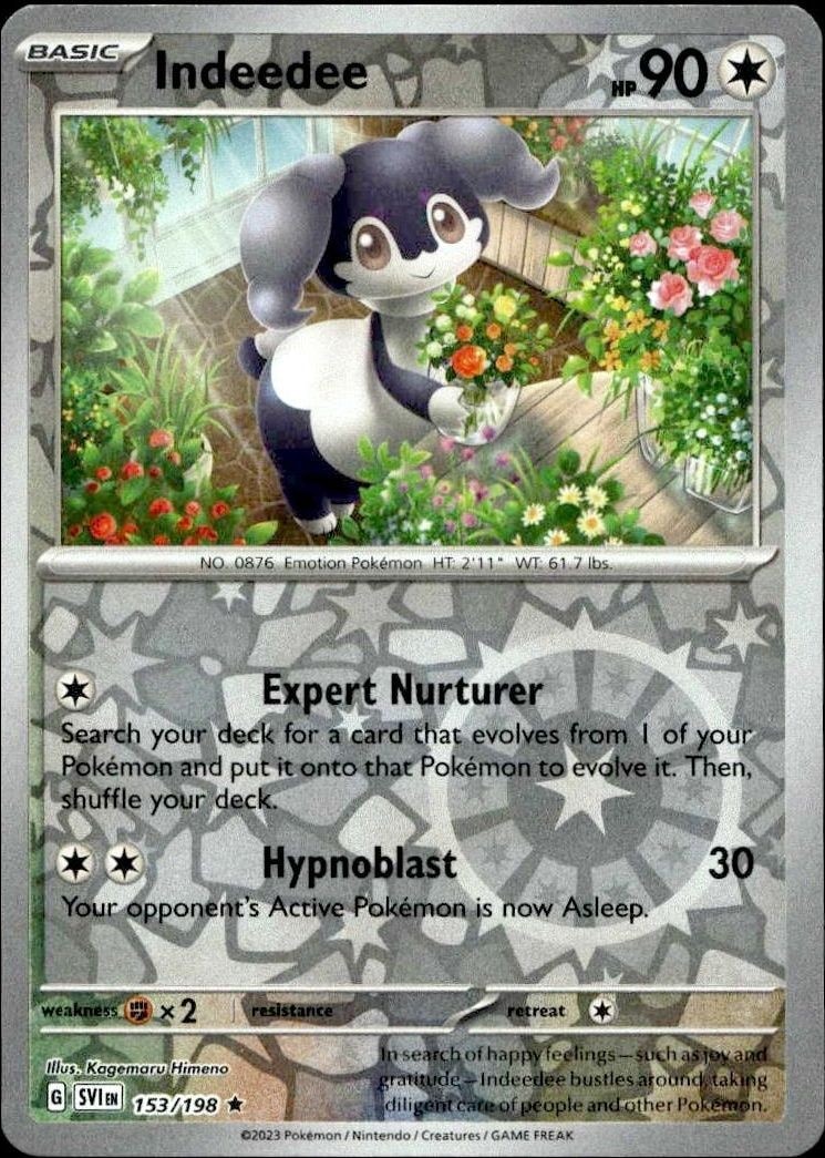 2023 Pokémon Scarlet & Violet Indeedee #153/198 Pokémon card front