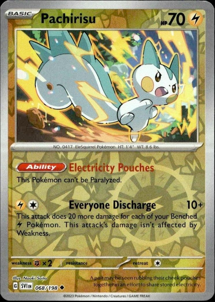 2023 Pokémon Scarlet & Violet Pachirisu #068/198 trading card