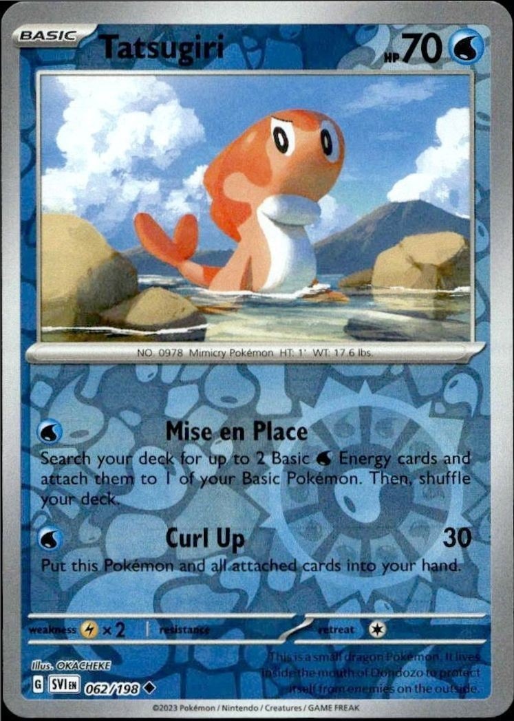 2023 Pokémon Scarlet & Violet Tatsugiri #062/198 Pokémon card front