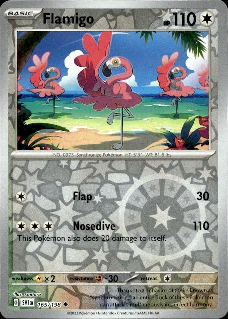 2023 Pokémon Scarlet & Violet Flamigo #165/198 Pokémon card front