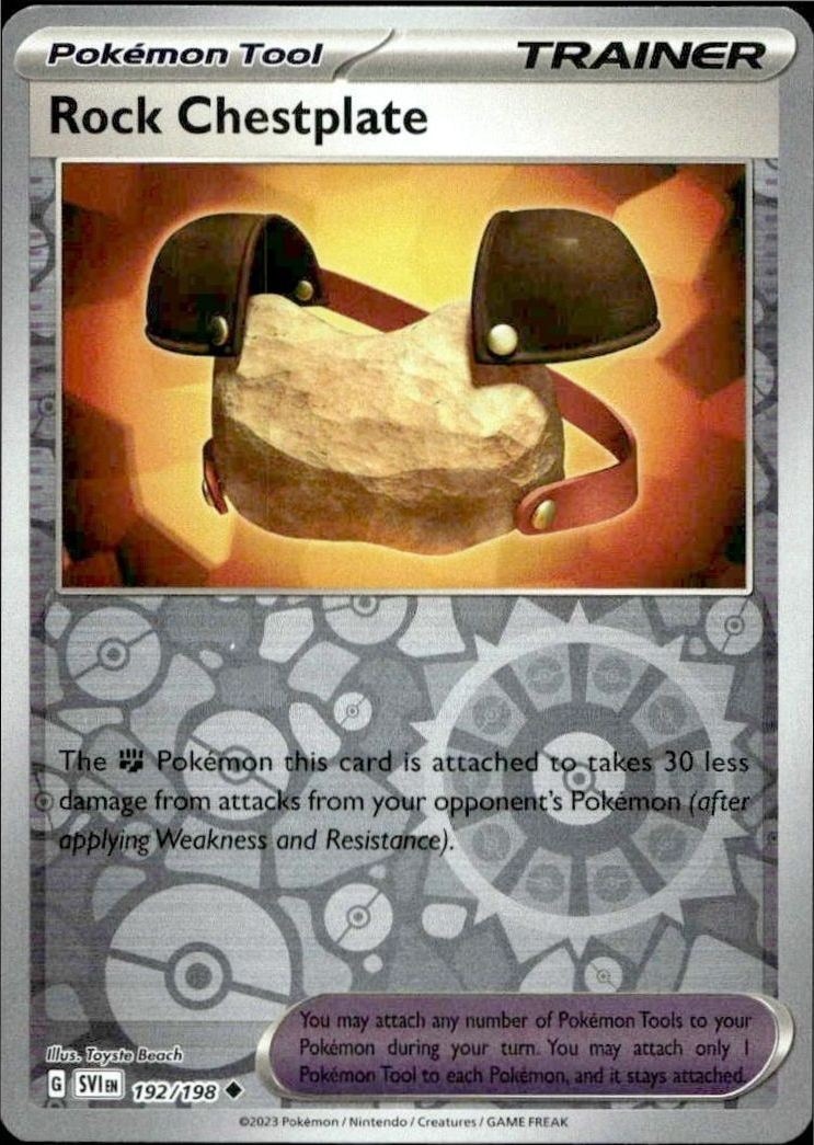 2023 Pokémon Scarlet & Violet Rock Chestplate #192/198 Pokémon card front