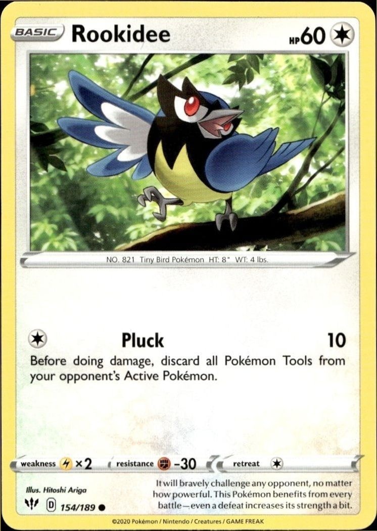 2020 Pokémon Darkness Ablaze Rookidee #154/189 trading card