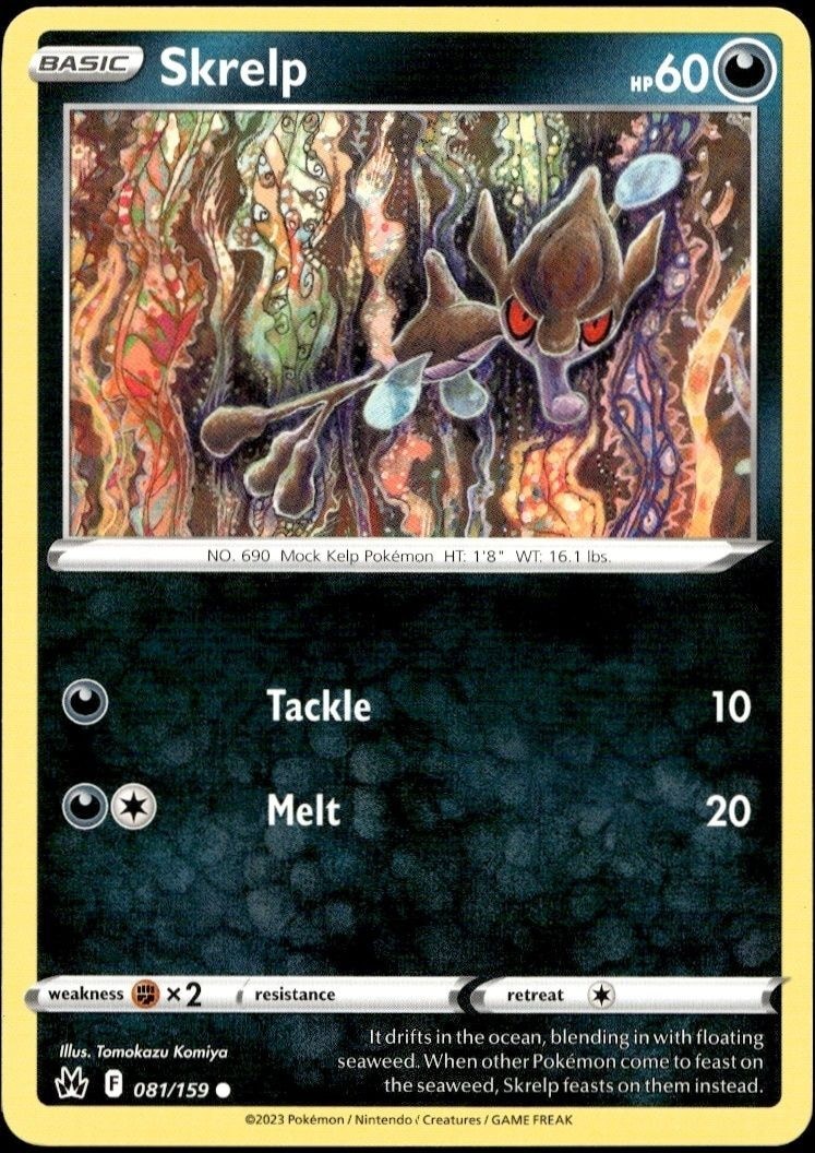2023 Pokémon Crown Zenith Skrelp #081/159 Pokémon card front