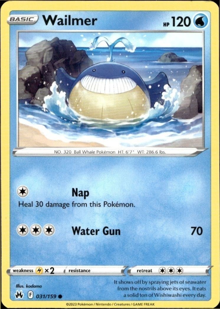 2023 Pokémon Wailmer #31 Pokémon card front
