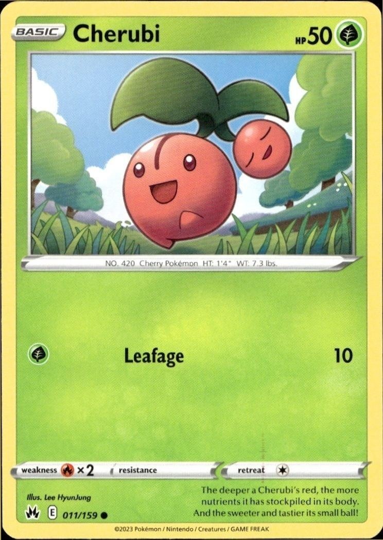 2023 Pokémon Crown Zenith Cherubi #011/159 trading card