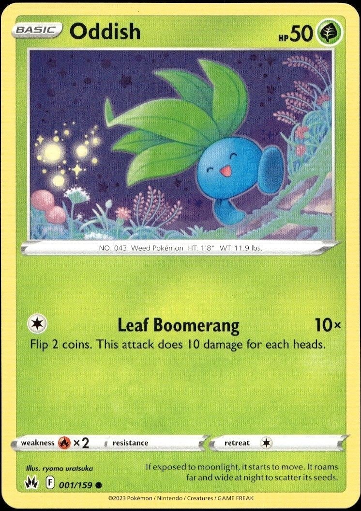 2015 Pokémon 151 Oddish #001/165 trading card