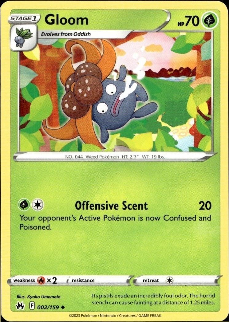 2015 Pokémon Crown Zenith Gloom #002/159 trading card