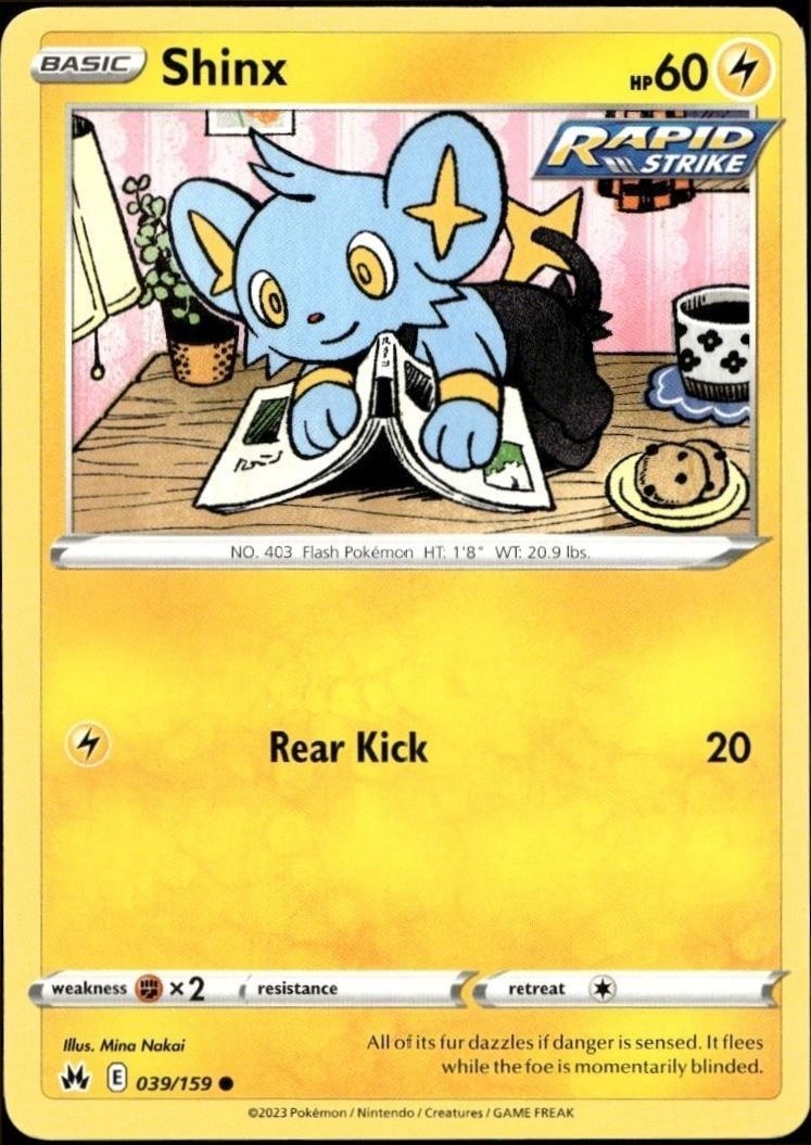 2023 Pokémon Crown Zenith Shinx #039/159 trading card