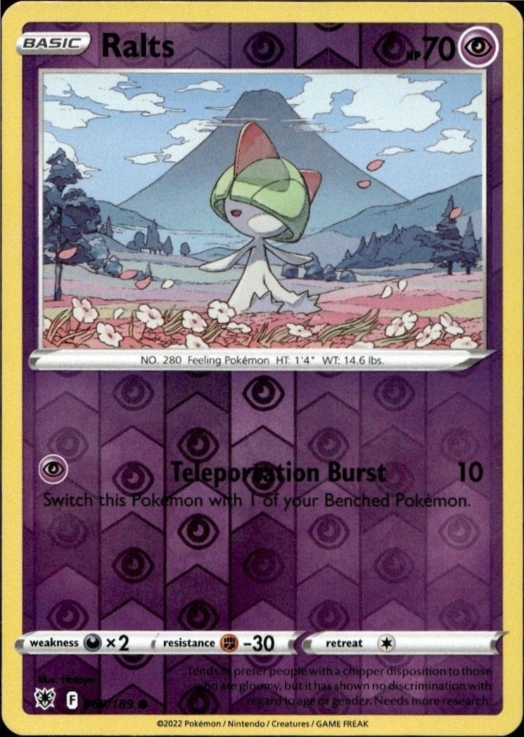 2022 Pokémon Astral Radiance Ralts #060/189 trading card