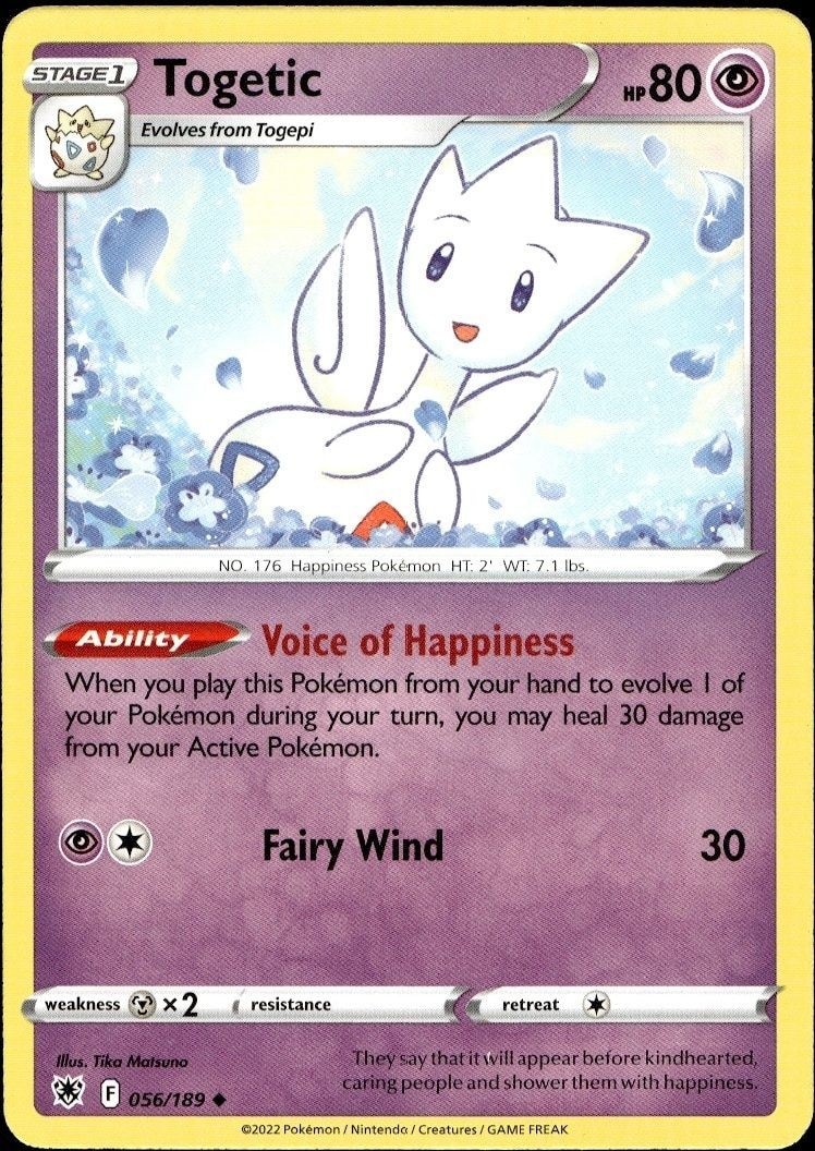 2022 Pokémon Astral Radiance Togetic #056/189 Pokémon card front