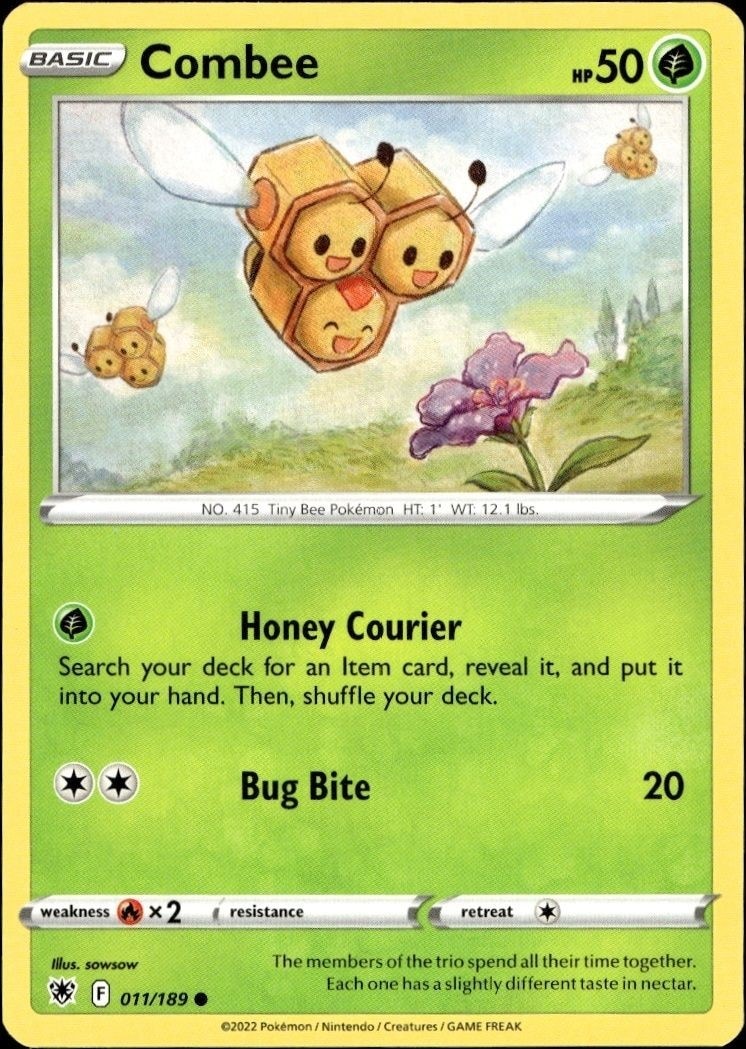 2022 Pokémon Astral Radiance Combee #011/189 Pokémon card front