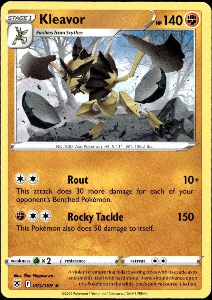 2022 Pokémon Astral Radiance Kleavor #085/189 Pokémon card front