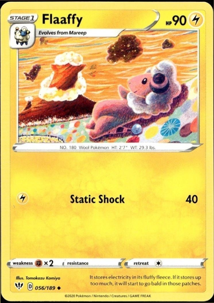 2020 Pokémon Darkness Ablaze Flaaffy #056/189 trading card