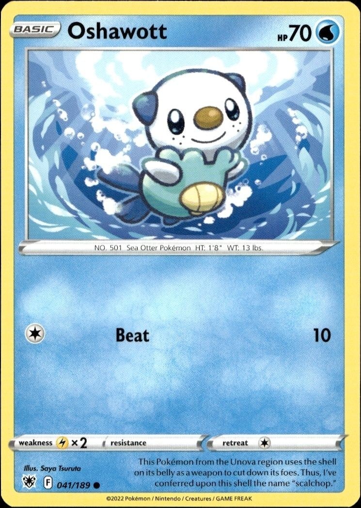 2022 Pokémon Astral Radiance Oshawott #041/189 Pokémon card front