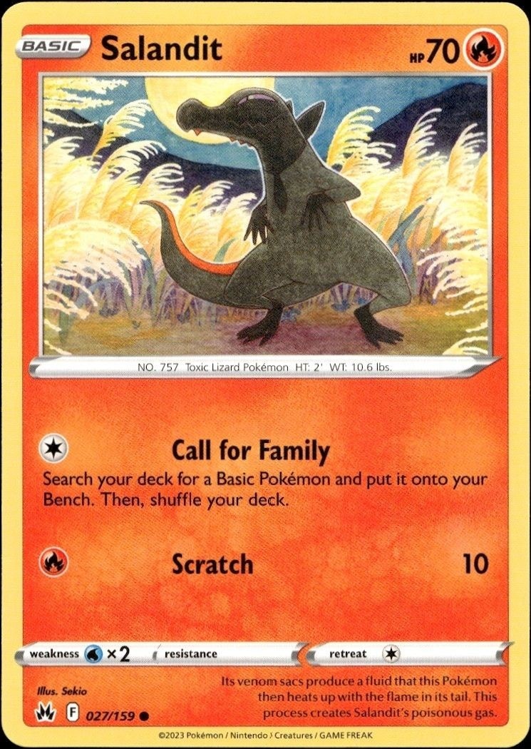 2020 Pokémon Sword & Shield Salandit #027/202 trading card