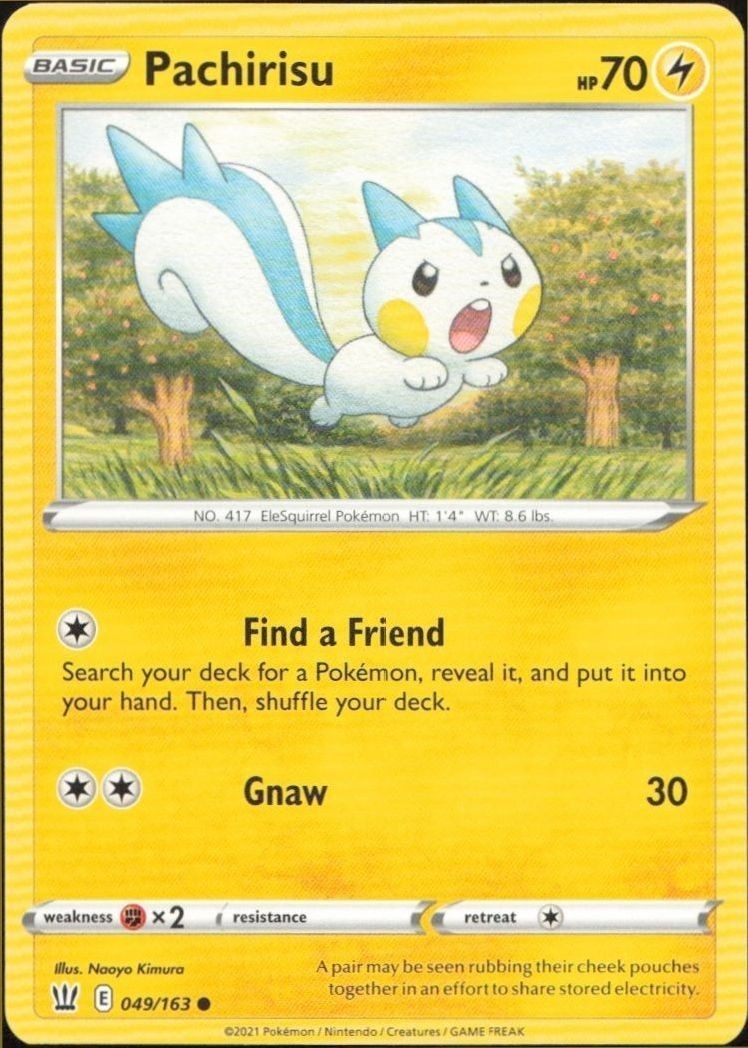 2021 Pokémon Battle Styles Pachirisu #049/163 trading card