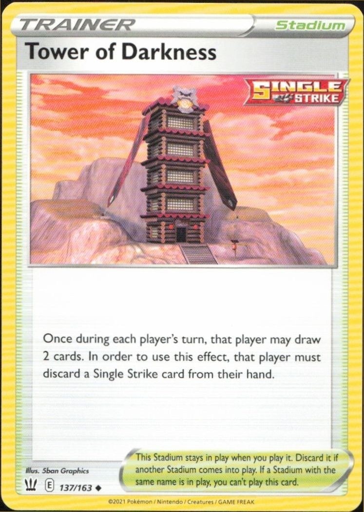 2021 Pokémon Battle Styles Tower of Darkness #137/163 Pokémon card front