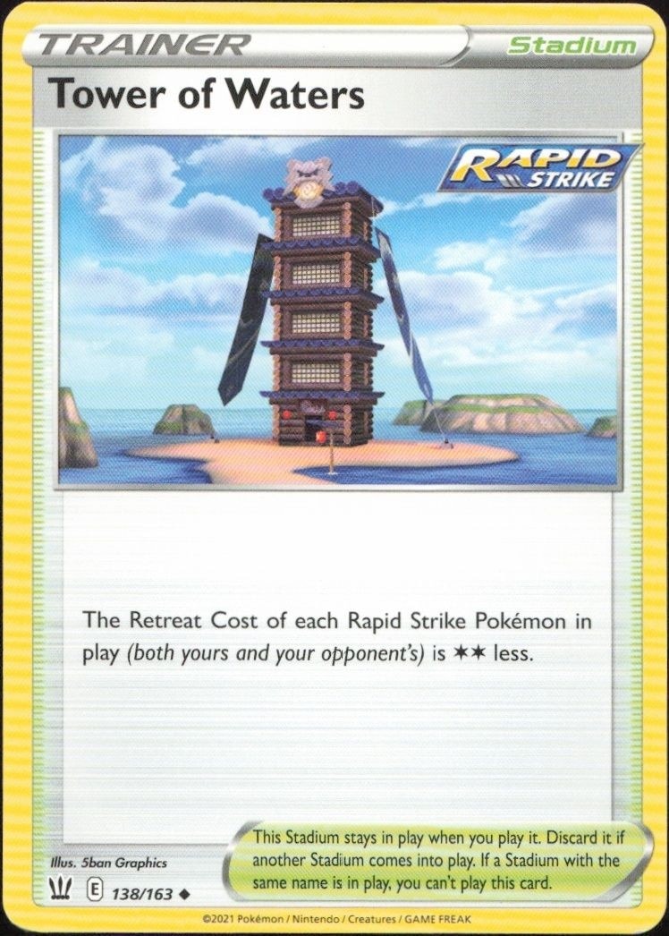 2021 Pokémon Battle Styles Tower of Waters #138/163 Pokémon card front