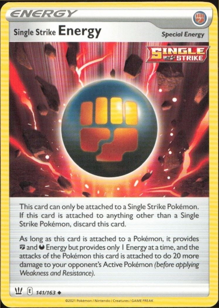 2021 Pokémon Battle Styles Single Strike Energy #141/163 Pokémon card front