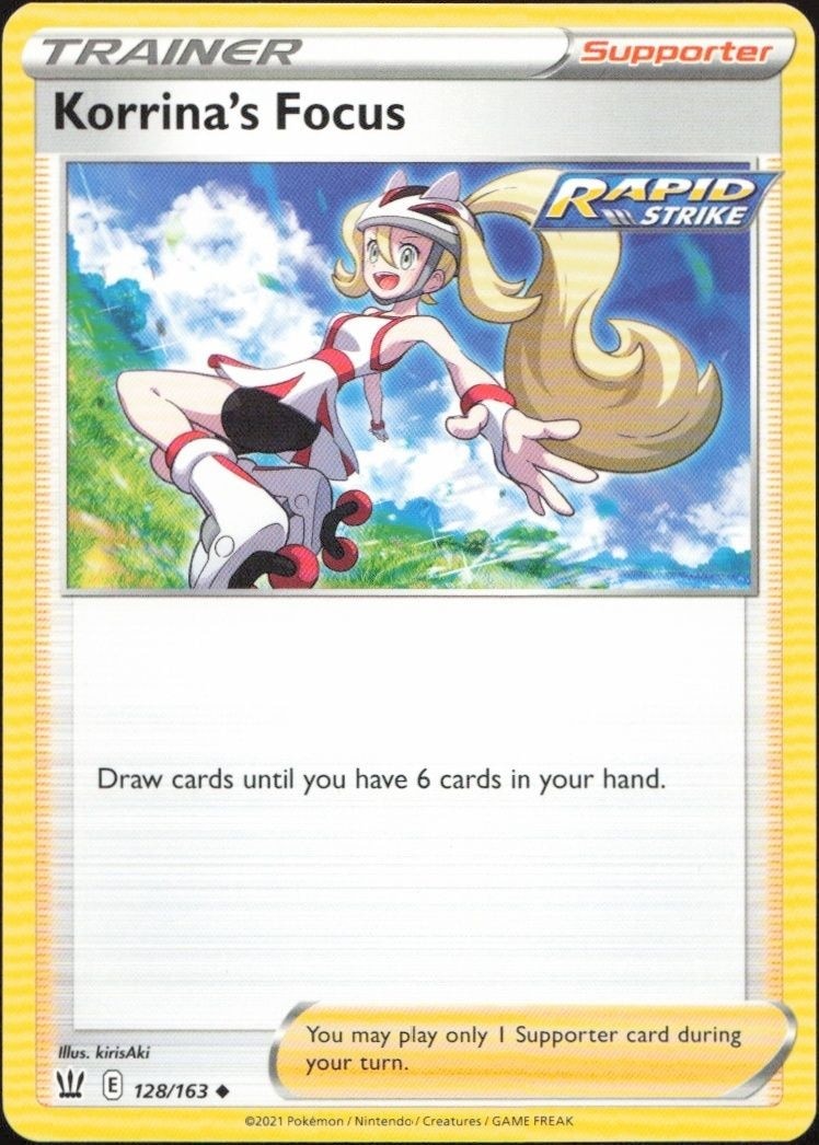 2021 Pokémon Battle Styles Korrina's Focus #128/163 trading card