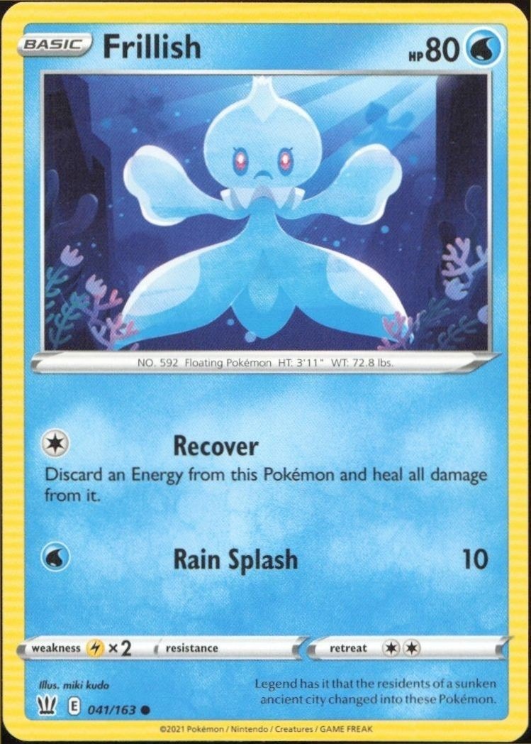 2021 Pokémon Battle Styles Frillish #041/163 Pokémon card front