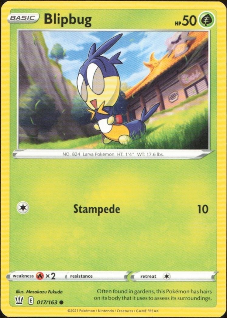 2021 Pokémon Battle Styles Blipbug #017/163 trading card