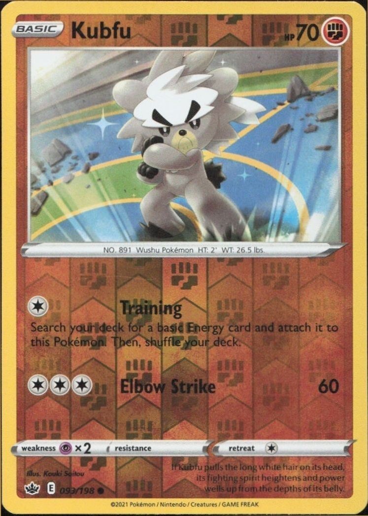 2021 Pokémon Chilling Reign Kubfu #093/198 trading card