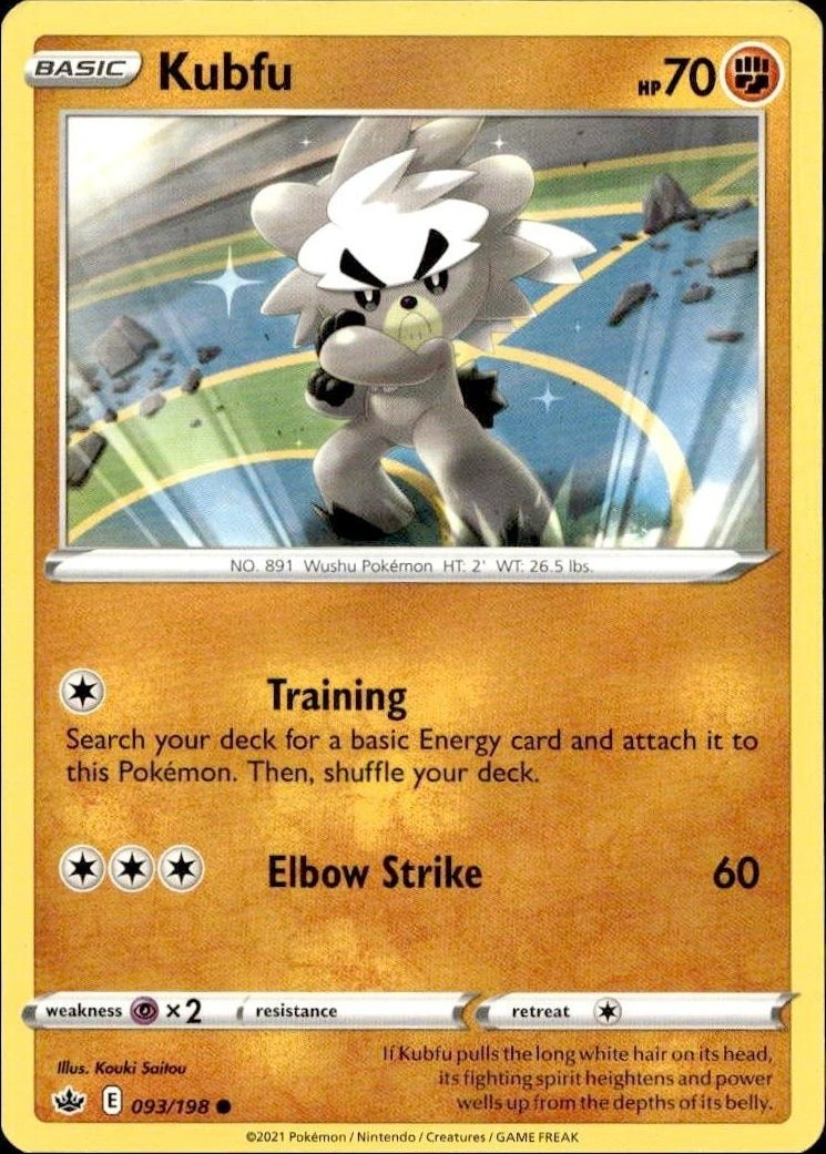 2021 Pokémon Chilling Reign Kubfu #093/198 Pokémon card front