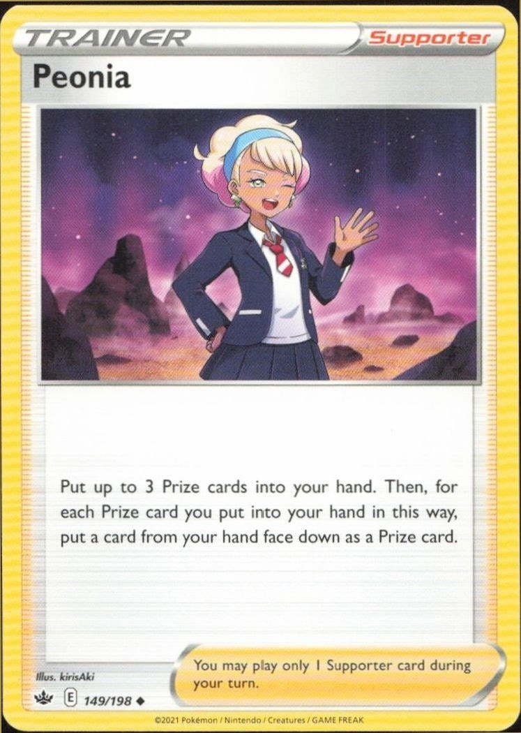 2021 Pokémon Chilling Reign Peonia #149/198 Pokémon card front