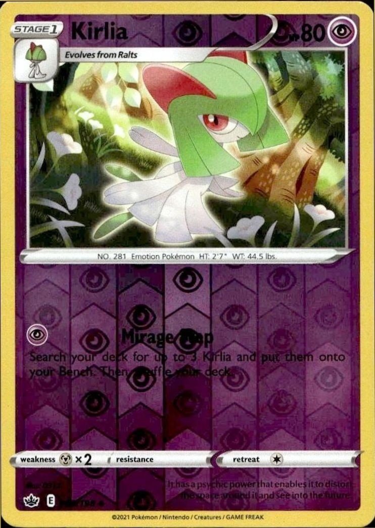2021 Pokémon Chilling Reign Kirlia #081/198 Pokémon card front