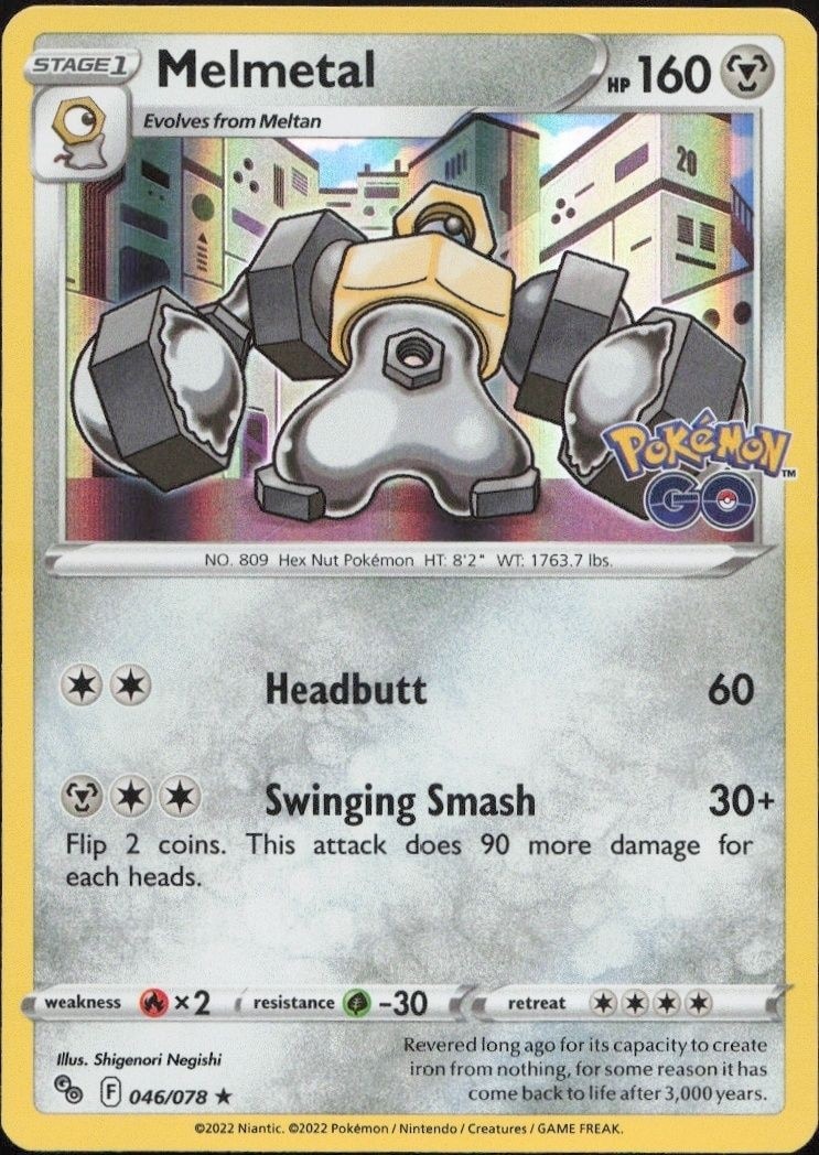 2022 Pokémon Go Melmetal #046/078 Pokémon card front