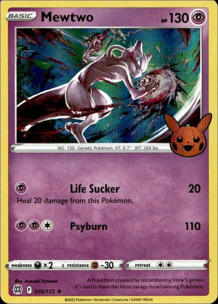 2022 Pokémon Brilliant Stars Mewtwo #056/172 trading card