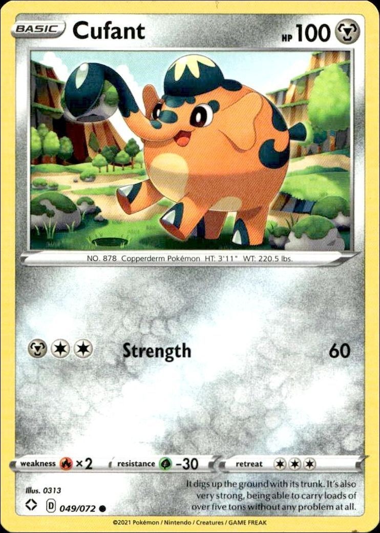2021 Pokémon Shining Fates Cufant #049/072 trading card